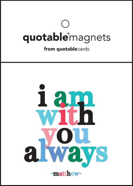 i am with you always magnet, 3 1/2" square 