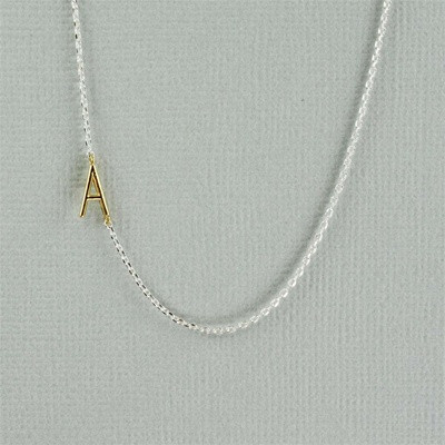 simple elegance - gold initial necklace 