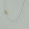 gold initial with sterling silver necklace - A