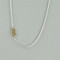gold initial with sterling silver necklace -  B