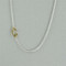 gold initial with sterling silver necklace -  C