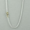 gold initial with sterling silver necklace -  F