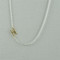 gold initial with sterling silver necklace -  H