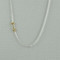 gold initial with sterling silver necklace -  I