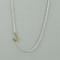 gold initial with sterling silver necklace -  J