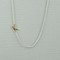 gold initial with sterling silver necklace -  K