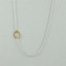gold initial with sterling silver necklace -  O