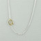 gold initial with sterling silver necklace -  Q