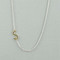 gold initial with sterling silver necklace -  S