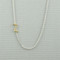 gold initial with sterling silver necklace -  Z