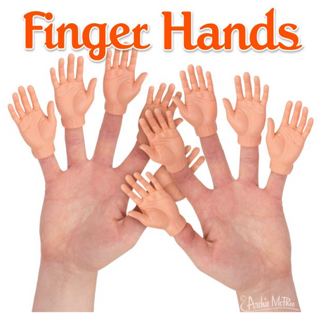 soft vinyl hands for each finger
