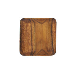 acacia wood 10" square plate/tray