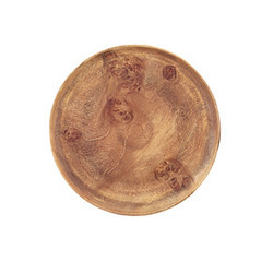 acacia wood round plate/tray, 12” 