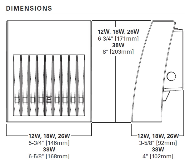 crosstour led wall pack 12w