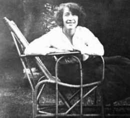May Gibbs Photo in Whicker Garden Chair