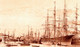 Port Adelaide harbor full of Tall ship masts in 1882