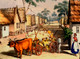 Detail of the German Settlers traditional cottage construction, traditional dress, and bullock dray as painted by George French Angas 1844 in South Australia. www.historyrevisited.com.au