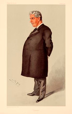 Sir Edmund Barton  (1849-1920)
Archival limited Edition Giclee Reproduction of the Vanity Fair caricature of the First Prime Minister of Australia 1901-1903: Limited to 200 Giclees