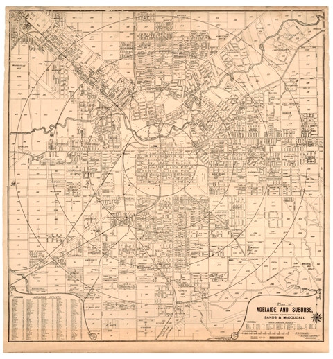 Street Map of ADELAIDE CBD CIRCA 1912 Adelaide and Suburbs Credited to Date expressly for Sands & McDougall
(by) W.G.Fuller, Architect & Surveyor, Semaphore.
