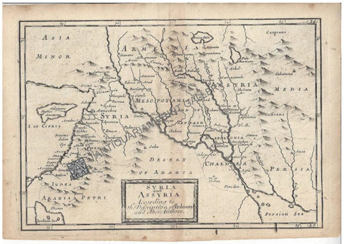 "Syria and Assyria According to the Description of Ptolomy" Christopher Browme 1725