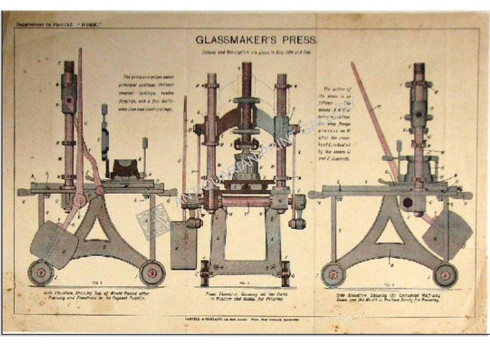 Hobby "Glassmaker's Press" Antique Chromolithograph