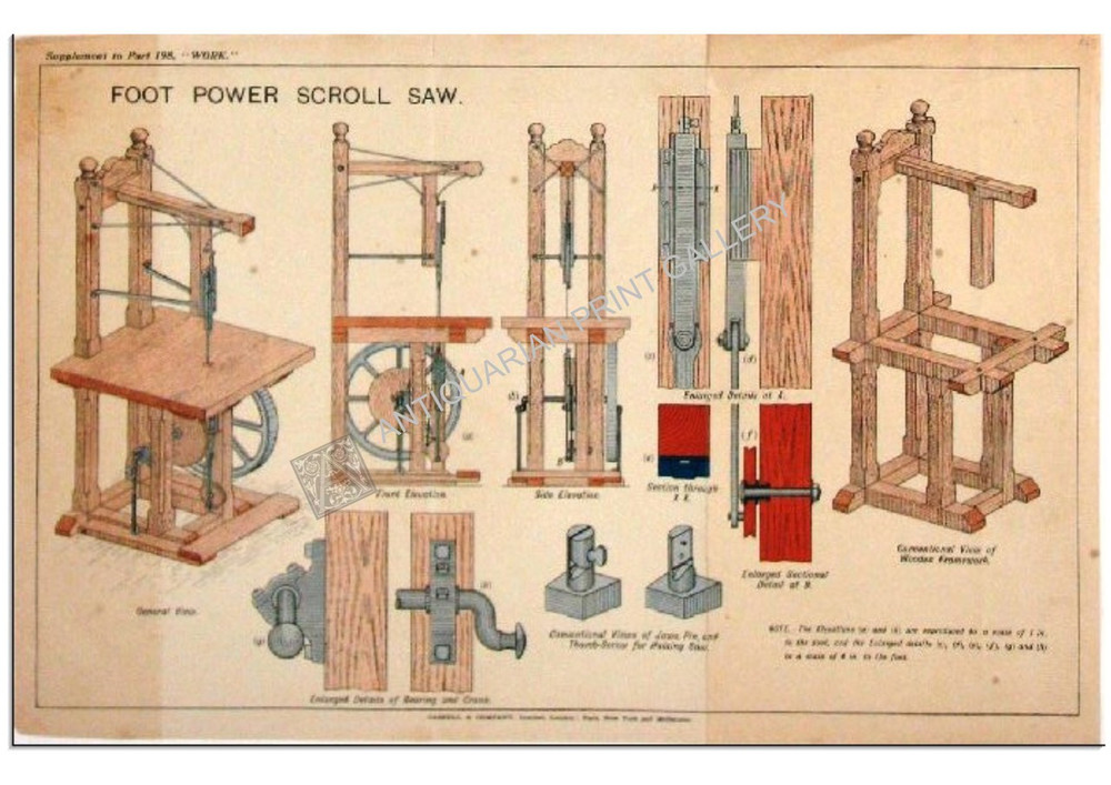 Foot powered store scroll saw