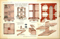 Revolving Bookcase with Inlaid Panels, Art Nouvea, c.1900