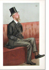 Caricature, Vanity Fair, The Duke of Devonshire, 1902, Spencer Compton Cavendish, "Education and Defence" Antique Chromolithograph by SPY, Sir Leslie Ward, Vincent Brook, Day & Son  London, 1902.