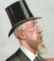 Detail of Duke of Devonshire's Top Hat and Edwardian Beard and Mustache, moustache.