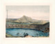"Mount Gambier, and one of its Volcanic Lakes (after Sunset)" archival giclee print after and original hand coloured lithograph for George French Angas' "South Australia Illustrated. www,historyrevisited.com.au