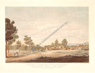 View of the County & the temporary erections near the site of the proposed Town of Adelaide in South Australia, 1837 William Light, Havell, Giclee. www.historyrevisited.com.au