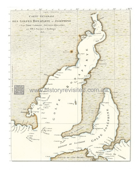 South Australia's link to the Napoleonic period, maps form Nicolas Baudin's voyage, printed 1811-12 show French  names on previously designated "Unknown Coastline". http://wwwhistoryrevisited/com/au