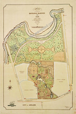 Archival Limited Edition Giclee /300 of Adelaide Botanic Gardens & Park, 1874, Adelaide South Australia, planned by Dr Richard Schomburgk. www.historyrevisited.com.au