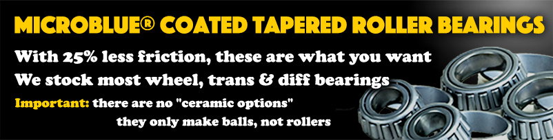 MicroBlue Low Friction Tapered Bearings