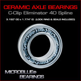 C-Clip Eliminator Ceramic Ball Bearing For 40 Spline Axles.