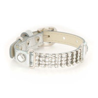 Puppy Angel Dazzling Diamond Collar in Silver in S XL