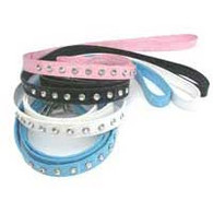 Single Row Crystal Leashes in Hot Pink or Black