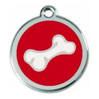 ID Tag for Dogs in Retro Bone in 11 Colours in 3 sizes