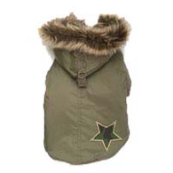 Puppy Angel Army Barmy Zip up Parka in Khaki S and XL 20% off