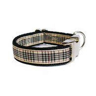 QuidoPetz Adjustable Small Dog/Puppy Nylon Collar in Blackberry Tartan