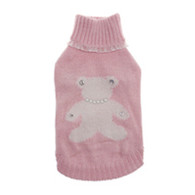 Puppy Angel Jewelled Bear Sweater in Pink 40 % OFF