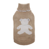 Puppy Angel Jewelled Bear Sweater in Beige 40 % OFF
