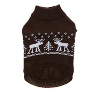 Northern Reindeer Dog Sweater in Brown 56% OFF SM M