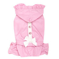 Puppy Angel Frilly Four legged Raincoat in Pink 50% OFF
