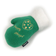 Puppy Angel Merry Mitten Christmas Dog Toy in Green