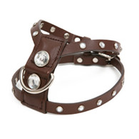Puppy Angel Runway Leather Dog Harness in Brown