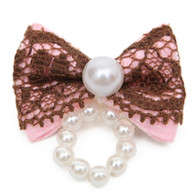 Puppy Angel Pearly Hair Bow for Dogs in Pink