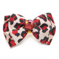 Puppy Angel Cheeky Jungle Hair Bow for Dogs in Red