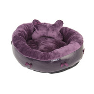 Puppy Angel Bow Peep Designer Dog Bed in Violet 25% OFF