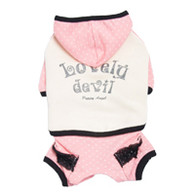Puppy Angel Lovely Devil Queen Overalls in Pink 42% OFF